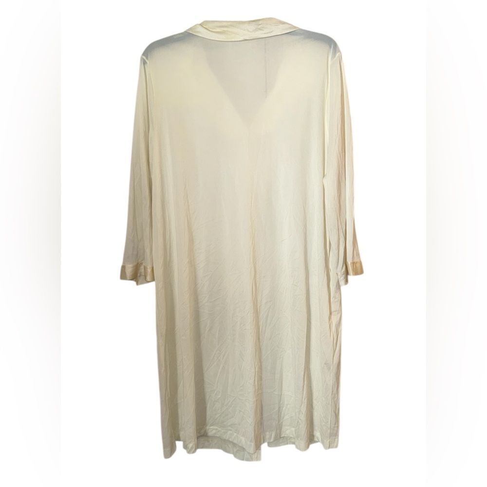 VTG Vanity Fair 1950s Old Hollywood Ivory Satin Peignoir Set Lace Nightgown Robe - Picture 3 of 10